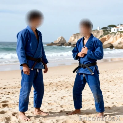 Lutadores de Jiu-Jitsu em Viagem