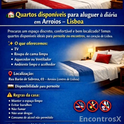 Quartos disponíveis para aluguer à diária em Arroios Lisboa